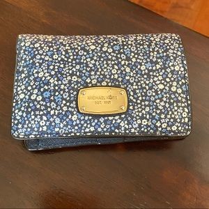 Blue Floral Michael Kors Wallet